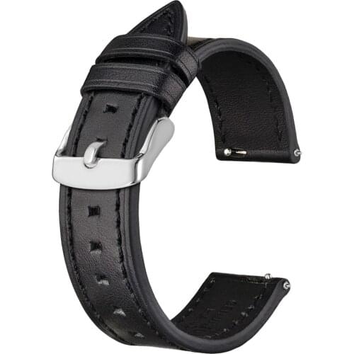 Anbeer Leather Watch Straps, Quick Release Replacement Band for Men and Women-18mm 19mm 20mm 21mm 22mm