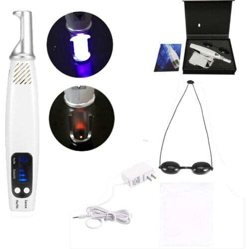 Laser Picosecond Pen Blue&Red Light Therapy Tattoo Remover Freckle Acne Cleaner Mole Dark Spot Pigment Removal Machine Skin Care