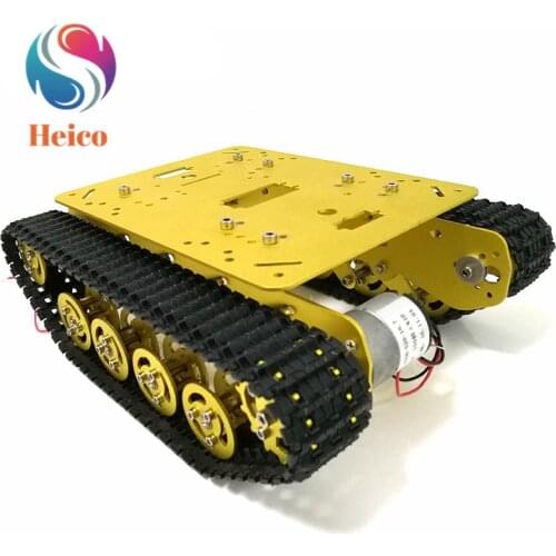 Metal TS100 RC Robot Crawler Tank Car Chassis Intelligent Robotic Obstacle Avoidance Mount Truck for Arduino DIY Toy