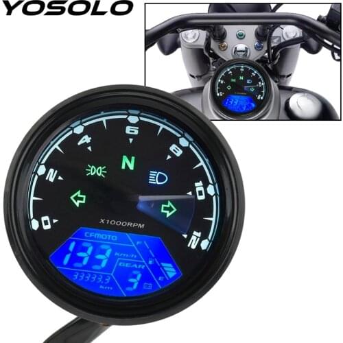 Night vision Dial Odometer Motorcycle Panel Speedometer Universal LED Multi-function Digital Indicator Tachometer Fuel Meter
