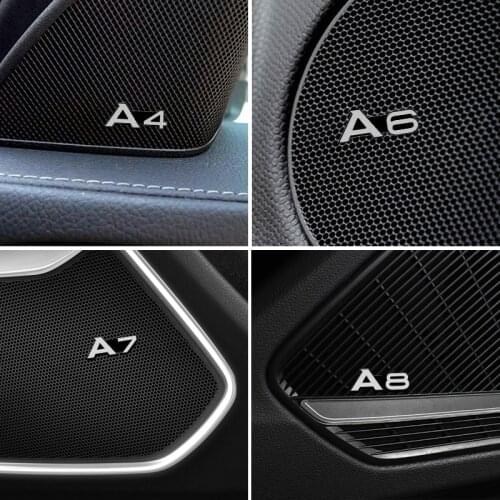 Modification For Audi A3 A4 A6 A7 A8 TT aluminum audio decorative stickers modified accessories decoration
