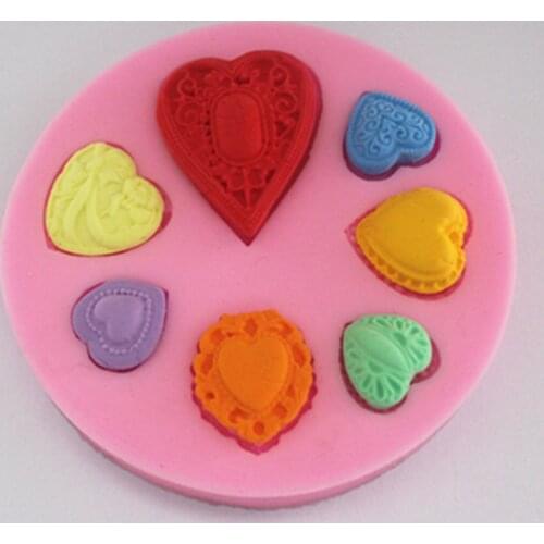 New Heart love cake mold silicone baking tools kitchen accessories cakes chocolates soap moldsFM143
