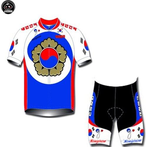 NEW 2018 Ropa CICLISMO MAILLOT SOUTH KOREA Bicycle Team Bike Pro Cycling Sets / Wear Jersey + Shorts Breathable Gel Pad JIASHUO