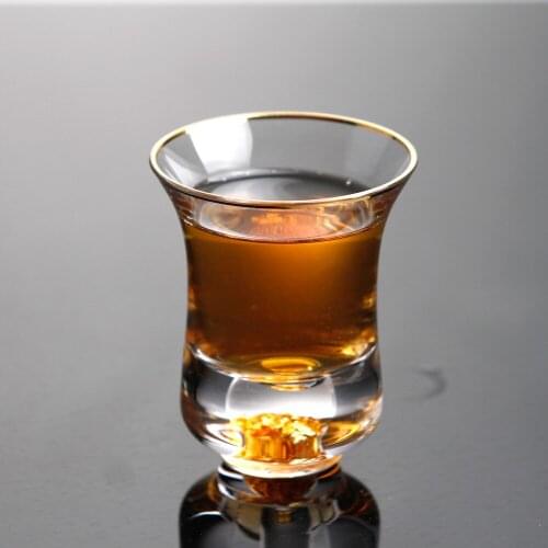 New fashion lead free crystal glass shot glass handmade blown vodka glass red wine glass set of 2pcs 80ml/2.7oz