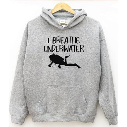 Scuba Diver Gift, I Breathe Underwater Hoodie , Scuba Diver Hoodie,Snorkeling Hoodie,Diver Present Idea, Gifts For Divers-L978