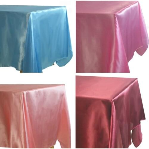 Rectangle Satin Tablecloth Overlays Wedding Banquet Decor Home Dining Table Cover For Christmas Baby Shower Birthday Table Cloth
