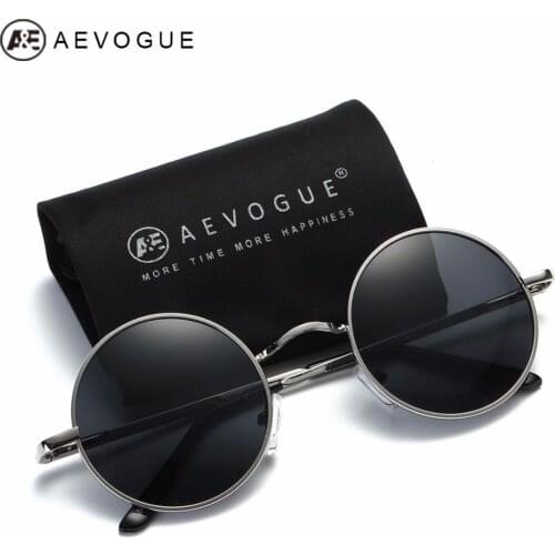 AEVOGUE Polarized Sunglasses For Men/Women Small Round Alloy Frame Summer Style Unisex Sun Glasses UV400 AE0518