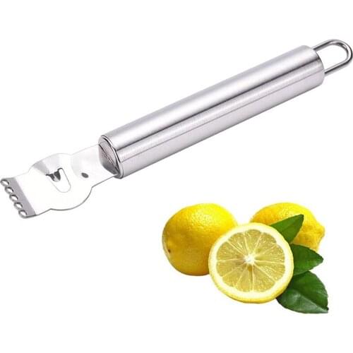 Stainless Steel Lemon Peeler Lemon Zester Grater Lime Orange Citrus Fruit Grater Peeling Knife Kitchen Gadgets Bar Accessories