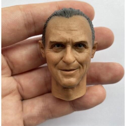 In Stock For Sale 1/6th The Silent Lamb Hannibal Anthony Hopkins Male Head Sculpture For Usual 12inch Doll Action Figure