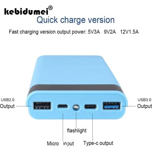 10*18650 Power Bank Case Dual USB With Digital Display Screen Mobile Phone Charger DIY Shell 18650 battery Holder Charging Box