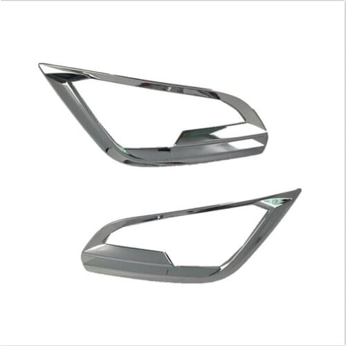 For Ford EcoSport 2018-2019 High quality ABS chrome front fog lamp frame Front fog lamp bright frame Car Accessories