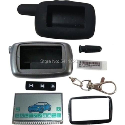 A9 LCD Display + A9 Keychain Case Body Cover + Silicone Key Case For Two Way Car Alarm System Starline A9 lcd Remote Control