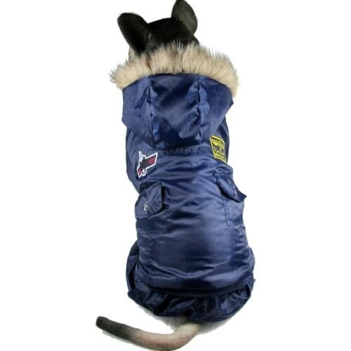 Dog USA Air Uniform Winter Pet Clothes Warm Down Jacket Waterproof Coat Hoodies for Chihuahua Small Medium Dogs Puppy Best Sale