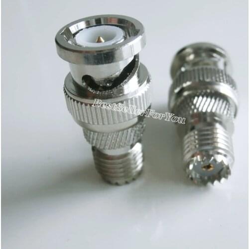 1Pcs New BNC Male Plug To Connector MiniUHF Jack Female Center RF Coax Adapter Connector