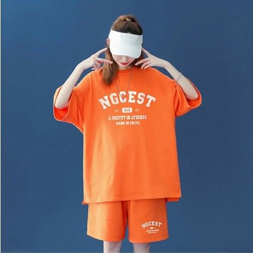 2021 Summer Tracksuit Women Shorts Female Two Piece Womens Summer T Shirts+Shorts Summer Streetwear Plus Size 2XL Shorts Sets