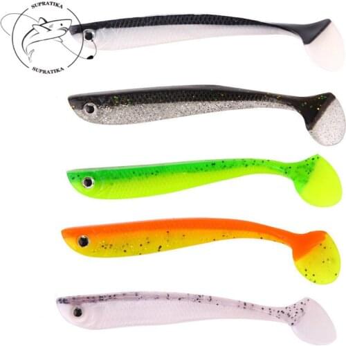 4Pcs/lot 10.5cm 6.2g Artificial Silicone Soft Bait Lifelike Fishing Lure Fish With Bass Hook Crankbait Fishing Tackle For Ocean