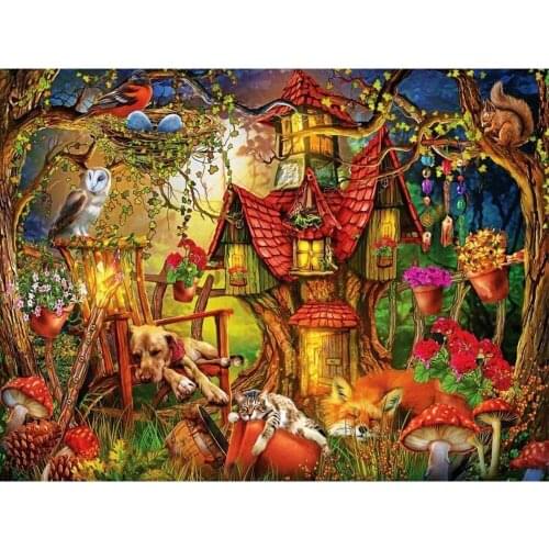 Animals Full Square Diamond Embroidery landscape 5D Diamond Painting DIY Dog Cross Stitch Kit Rhinestone Mosaic Home Decor Gift