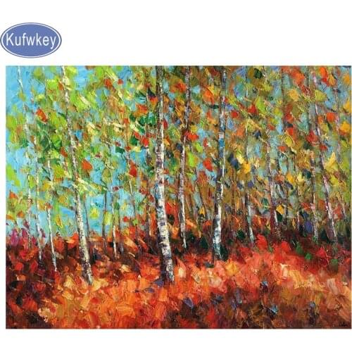 Tree diamond painting cross stitch Landscape diamond embroidery sale square round mosaic Home Decoration new hot gift