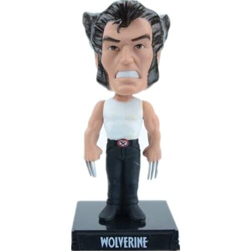 Bobble Head Wolverine PVC Action Figure Collectible Model Shake Head Hot Toy for Child Birthday GIFT