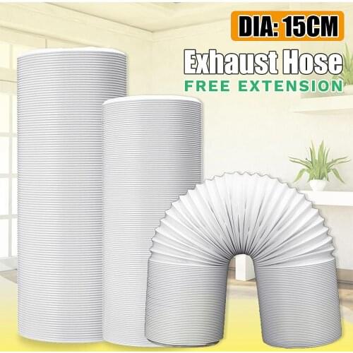 Flexible Air Conditioner Exhaust Hose Vent Tube Pipe 150mm Diameter 150cm/200cm/300cm Air Vent Pipe For Portable Air Conditioner