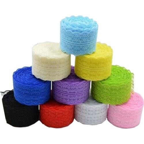 4.5cm 10Yards Lace Ribbon Lace Trim Fabric For DIY Handcrafted Embroidered Sewing Clothes Wedding Decoration 7LS89