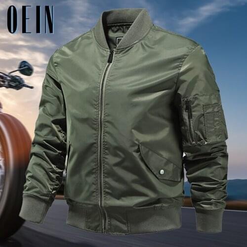 OEIN Military Jacket Mens Slim Bomber Jacket Aurumn Winter Men Outerwear Casual Cargo Jackets and Coats Mens Clothing Plus Size