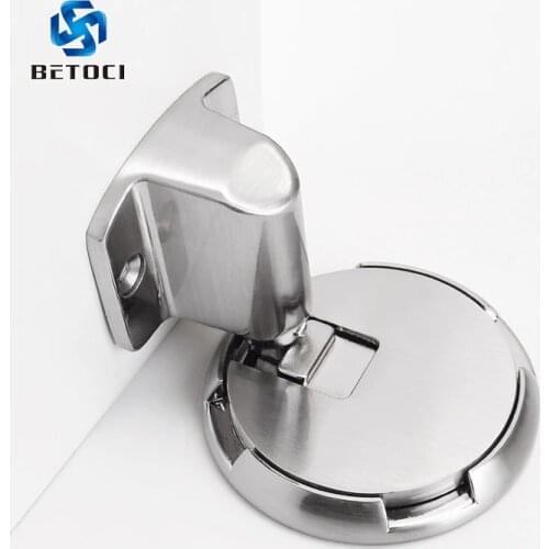 BETOCI Non-Magnetic Self-Locking Door Stopper Mechanical Stop Outdoor Windproof Door Stop Nail-Free Stickers Furniture Hardware
