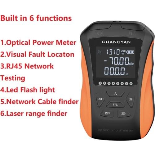 New Generation Multifunction Mini 6 In 1 Optical Power Meter Optical Fiber Tester VFL Visual Fault Locator Network Cable Test