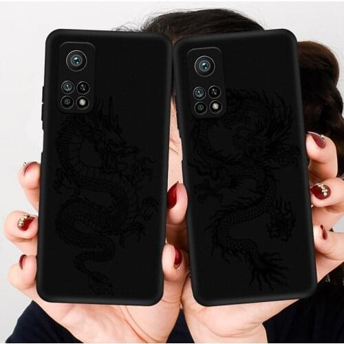 Fashion Dragon Black Silicone Phone Case For Honor 30 20 Pro 8X 9X X10 10 20 Lite 10i Nova 5T Y6 7 9 Prime 2019 Cover