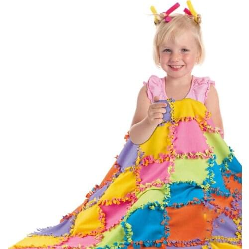 Quilt Craft Set Homemade Craft Quilt Kit Kids DIY Craft Stitching Quilt Toy