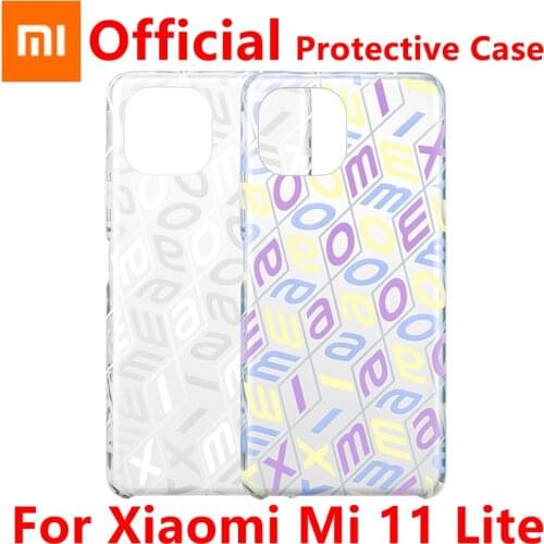 Official Xiaomi Mi 11 Lite Case Transparent Color Changing PC Case Thin and light Protective shell For Xiaomi Mi 11 Lite