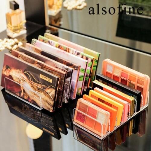 Fashion Hot Sale Eyeshadow Tray Storage Box Make-up Blush Cosmetic Shelf Desktop Multi-cell Display 7-cell Plastic Jewelry Rack