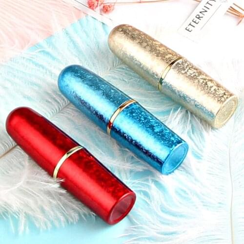 Empty Cosmetic Lipstick Tubes Top Quality Diamond Gold Red Blue Bullet Shape Homemade Lip Balm Tube Containers Packaging 200pcs