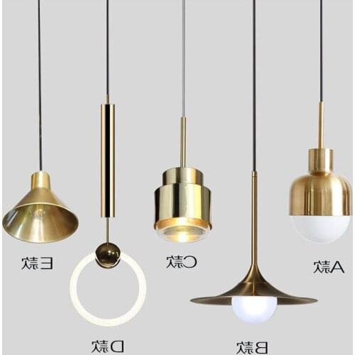 Modern led iron hanging lights chandelier commercial lighting kitchen dining bar pendant lights living room dining room