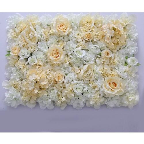 4Pc Wedding Background Flower Wall Artificial Rose Hydrangea Silk Flower Stage Layout Wedding Home Wall Hanging Decor Flower Row