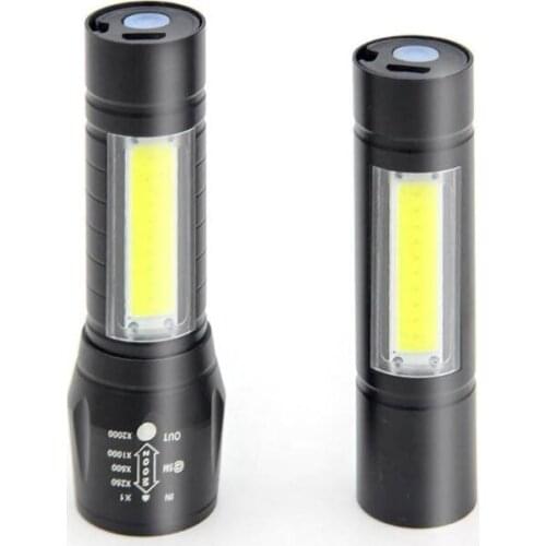 Led Glare Outdoor Flashlight Cob Charging Long Shot Waterproof Charging Handshaking Flashlight
