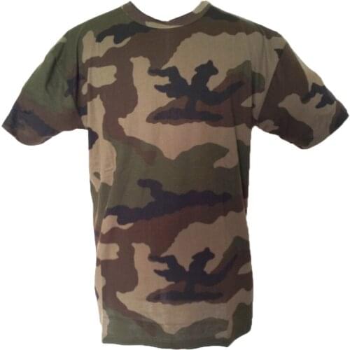 Knitted T shirts half sleeves French military camouflage camo