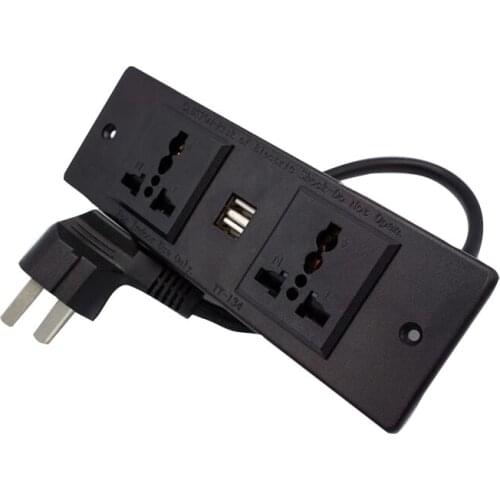 Universal hole 2 usb 2.1A Mounting socket desk Built-in table Nightstand Recessed furniture socket