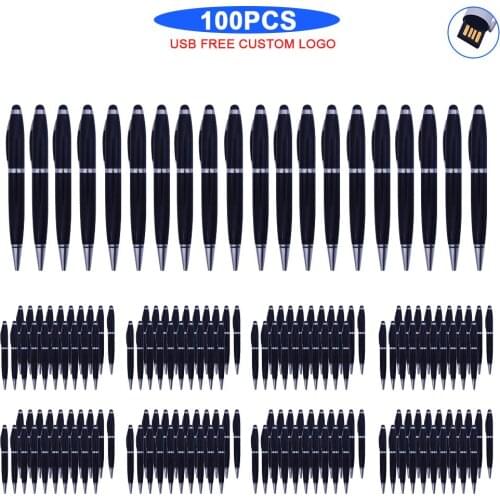 100pcs/lot usb flash drive 4GB 8G 16G 32G 64G 128G pen drive Ballpoint pen u disk usb stick for photography, Business Gifts