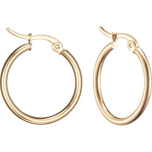 10 Pairs 304 Stainless Steel Hoop Earrings Hypoallergenic Earrings Ring Shape for Women Making Jewelry Accessories