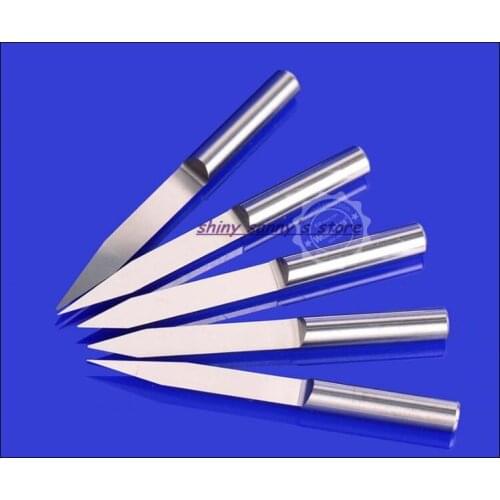 10pcs/Lot 4mm 60 Degree 0.1mm 6001 CNC Machine Milling Cutter Bits Wood Cutter Engraving Machine Tool
