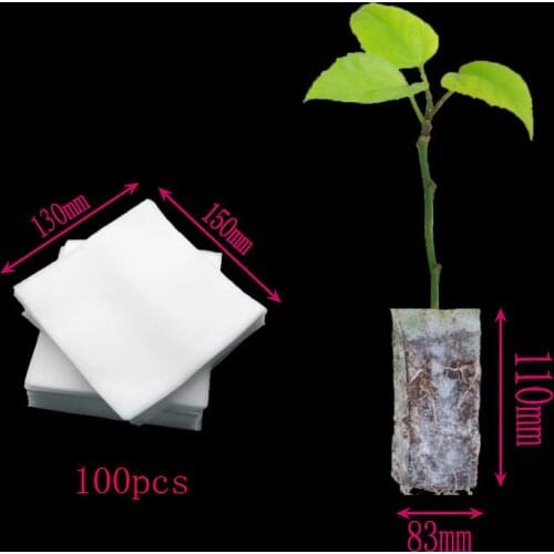 100pcs Biodegradable Seed Nursery Bags Nursery Bags Flower Pots Vegetable Transplant Breeding Pots Garden Planting Nursery Plant