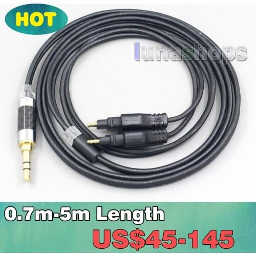 2.5mm 4.4mm XLR Black 99% Pure PCOCC Earphone Cable For Sennheiser HD580 HD600 HD650 HDxxx HD660S HD58x HD6xx LN007091