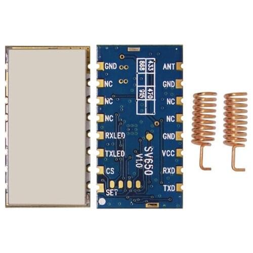 2sets/lot SV650 - Embedded 3km 868MHz RF transceiver module 500mW RS485 wireless data transmission module