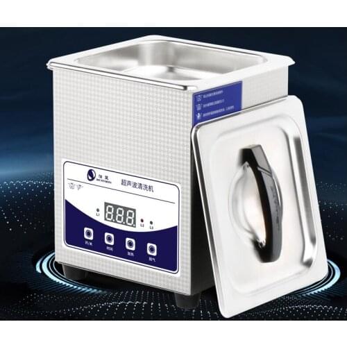 2L small ultrasonic cleaning machine, household cleaner glasses mobile phone motherboard jewelry cartridge nozzle cleaning
