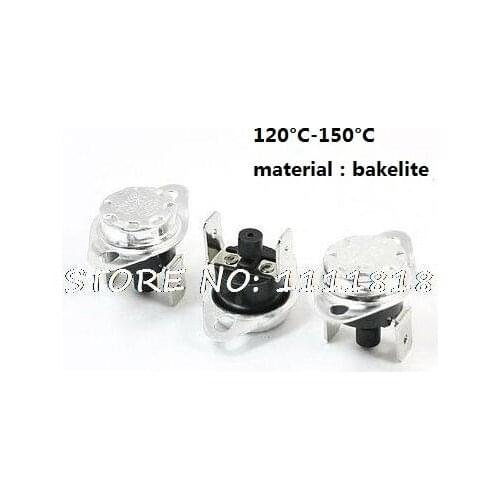 3 Pcs 120/125/130/135/140/145/150C Degree KSD301 250V 10A NC Manual Reset Temperature Switch Thermostat 3 Pcs