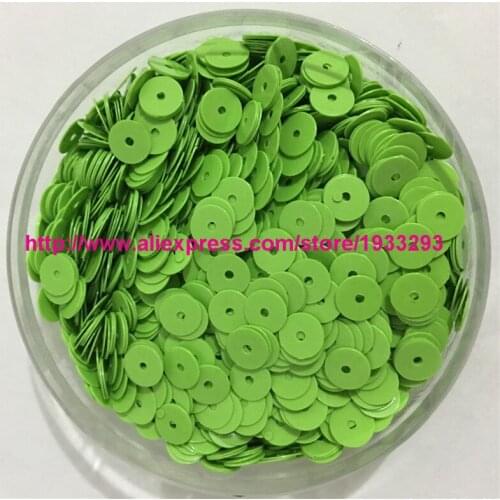 4000pcs(50g) Solid Light Green 6mm Flat round loose Sequins Paillette Sewing Garment Clothing accessories Sequins for crafts