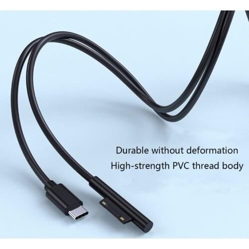 1.5m USB C Type C Power Supply Charger Adapter 15V 3A PD Fast Charging Cable Cord for Surface Pro 7/6/54/3 Book/Book 2