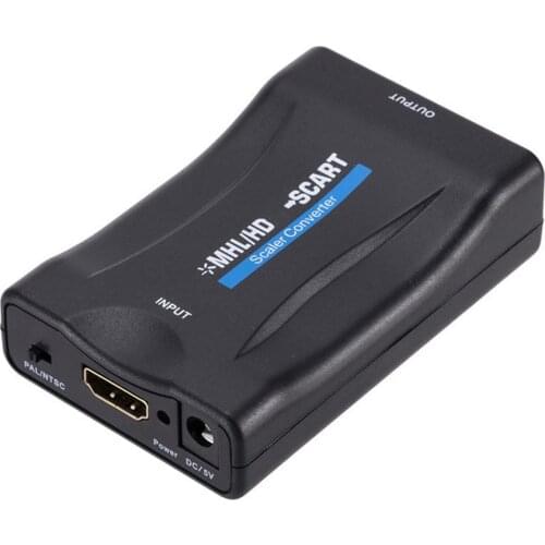 1080P SCART To HDMI-Compatible Video Audio Converter AV Signal Adapter With USB Cable For HD TV DVD Television Signal Receiver