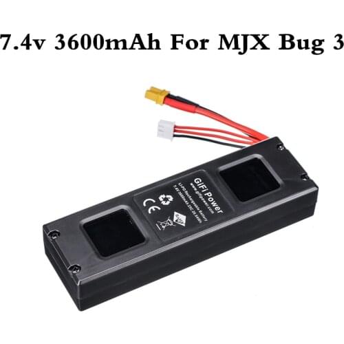 Upgrade Battery For MJX Bug 3 7.4V 3600mAh Lipo Battery For Force1 F100 Contixo F17 RC Drone Spare Parts
